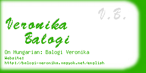 veronika balogi business card